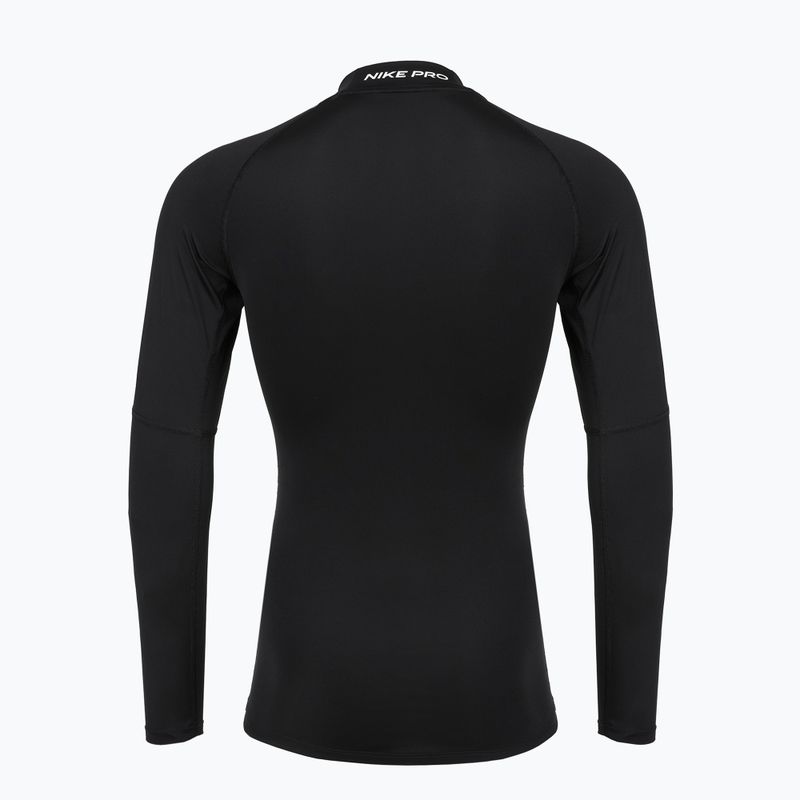 Мъжка блуза с дълъг ръкав за тренировка Nike Pro Dri-Fit Mock-Neck black/white 7