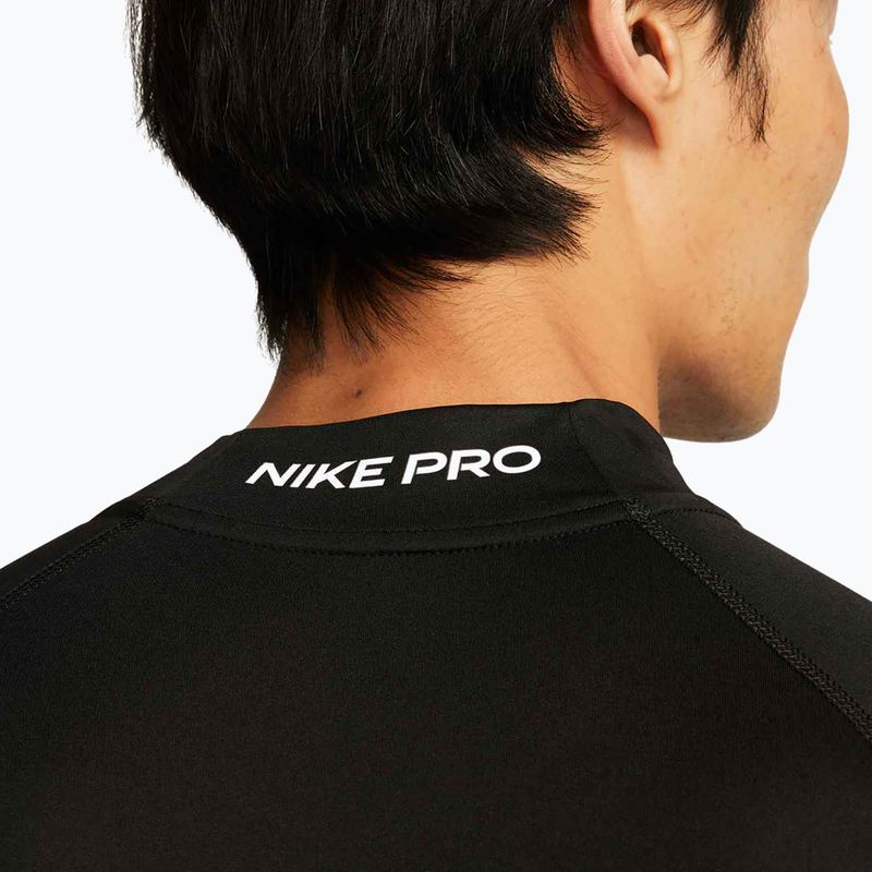 Мъжка блуза с дълъг ръкав за тренировка Nike Pro Dri-Fit Mock-Neck black/white 5
