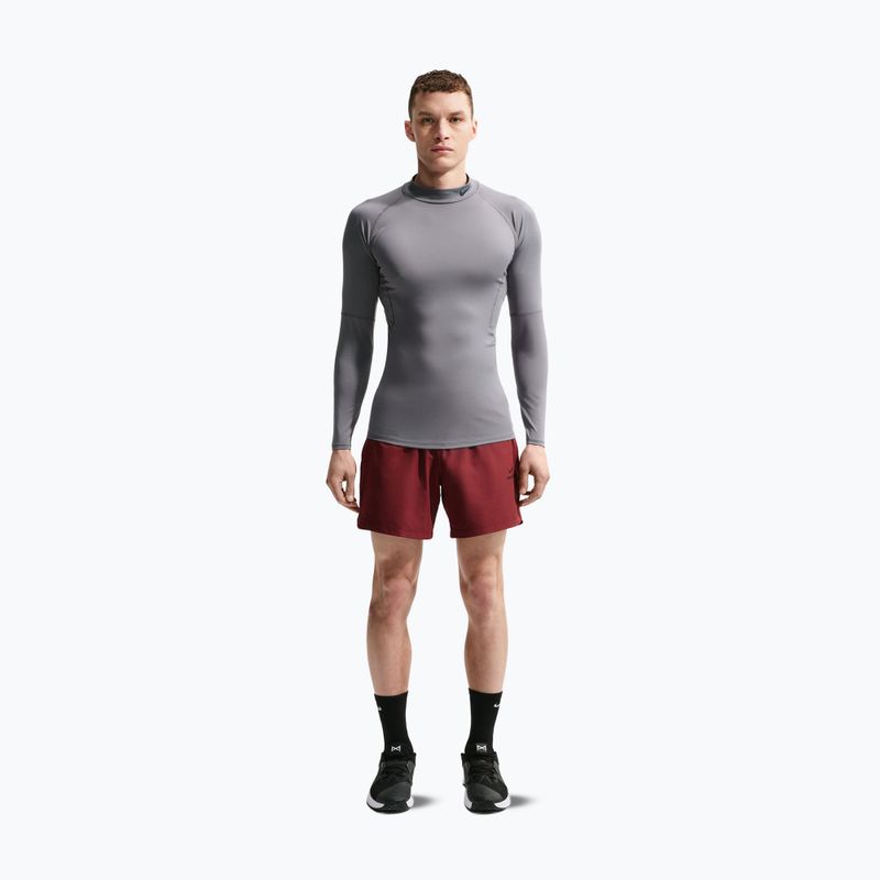 Мъжка блуза с дълъг ръкав за тренировка Nike Pro Dri-Fit Mock-Neck smoke grey/black 2