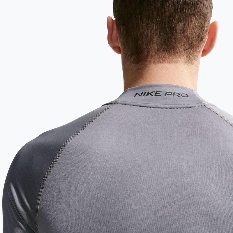 Мъжка блуза с дълъг ръкав за тренировка Nike Pro Dri-Fit Mock-Neck smoke grey/black 6