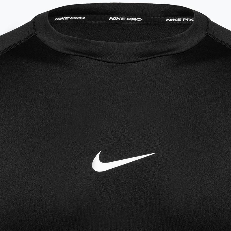 Мъжка блуза за тренировка с дълъг ръкав Nike Pro Dri-Fit Tight Fitness black/white 3