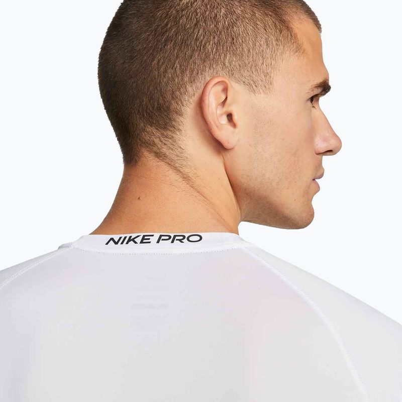 Мъжка блуза с дълъг ръкав за тренировка Nike Pro Dri-Fit Tight Fitness white/black 5