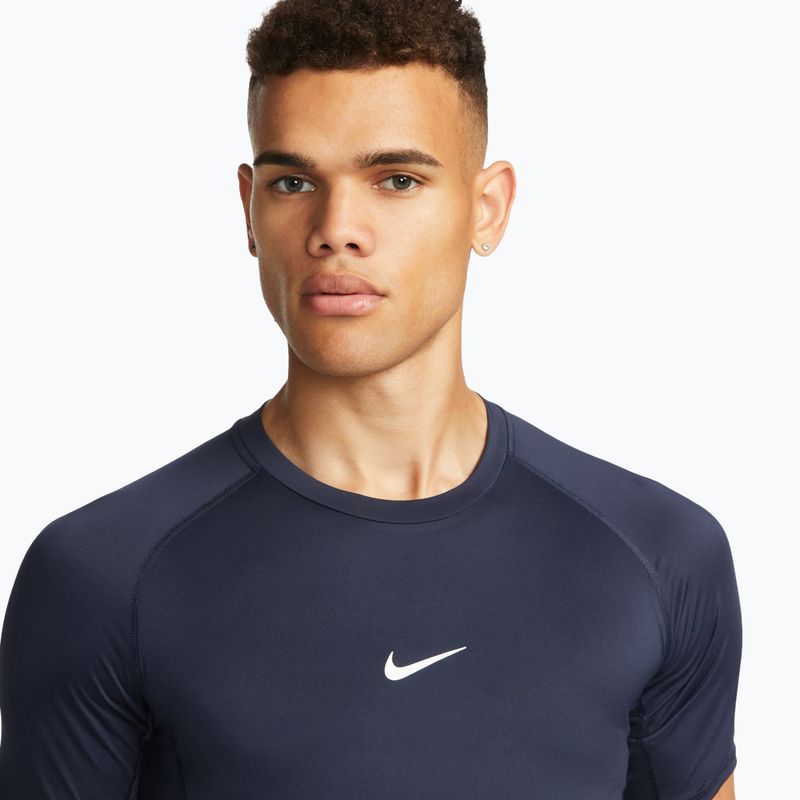 Мъжка тренировъчна тениска Nike Pro Dri-Fit Tight SS Fitness obsidian/white 4