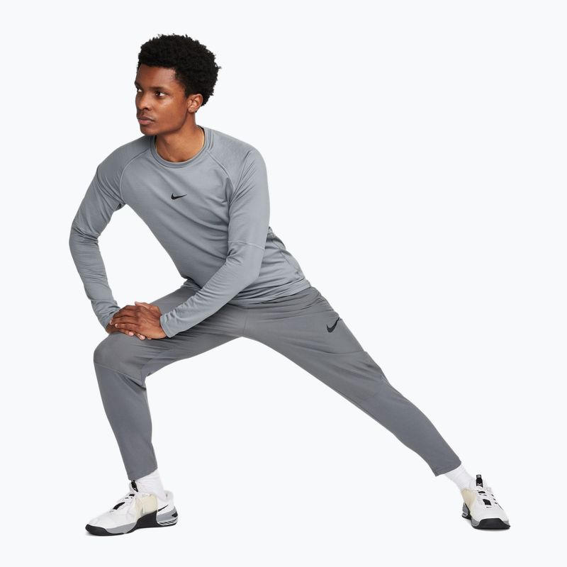 Мъжка блуза с дълъг ръкав за  тренировка Nike Pro Warm smoke grey/black 3