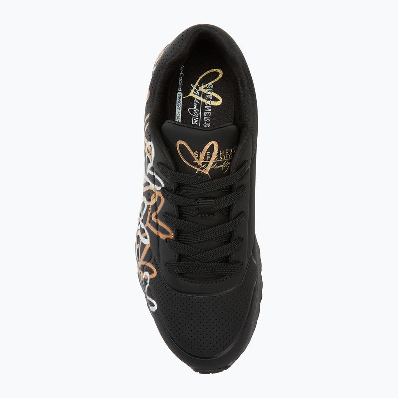 Детски обувки SKECHERS JGoldcrown Uno Lite Metallic Love black/gold 5