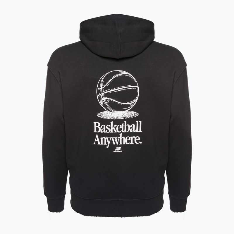 Мъжки New Balance Hoops Fleece Hoodie black 5