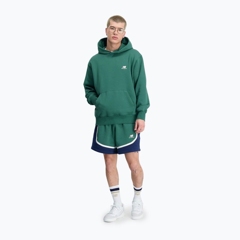 Мъжки New Balance Hoops Fleece Hoodie team forest green 2