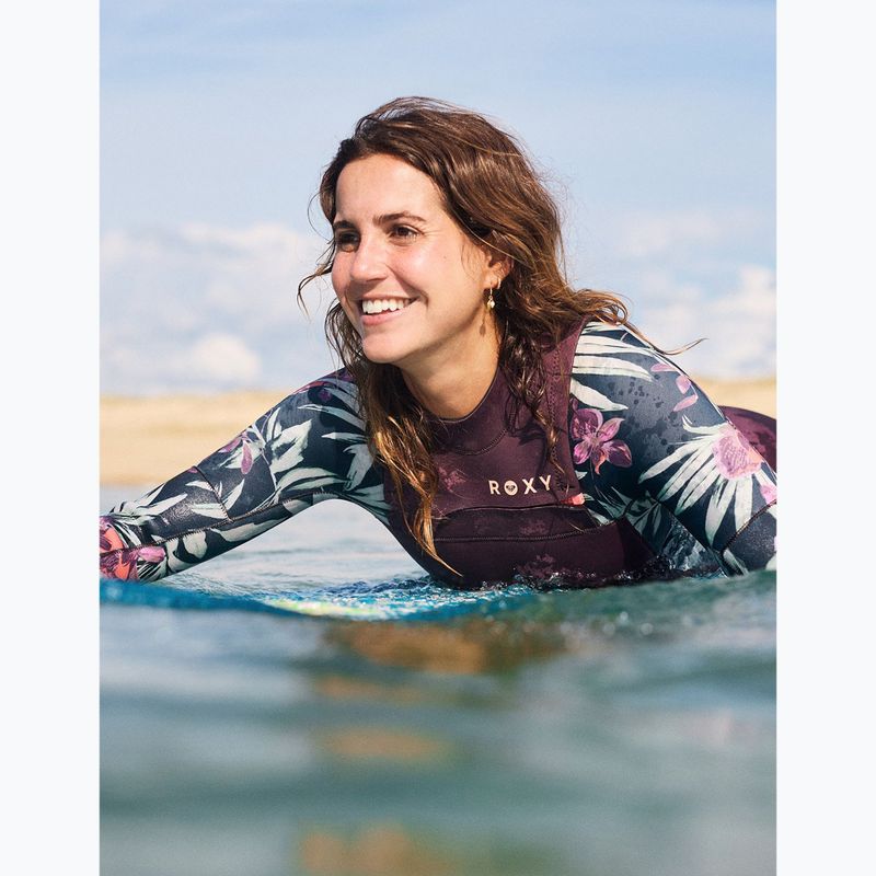 Дамски неопренов костюм за плуване ROXY 4/3 mm Swell Natural Front Zip black multi 9