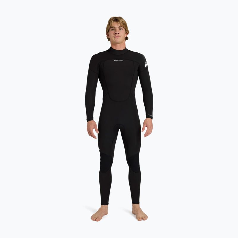 Мъжки неопренов костюм за плуване Quiksilver Prologue+ 3/2 mm Back Zip Flatlock black