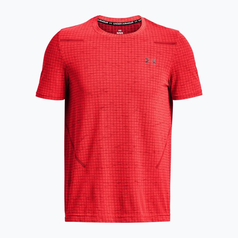 Мъжка тренировъчна тениска Under Armour Seamless Grid beta/dark maroon 4