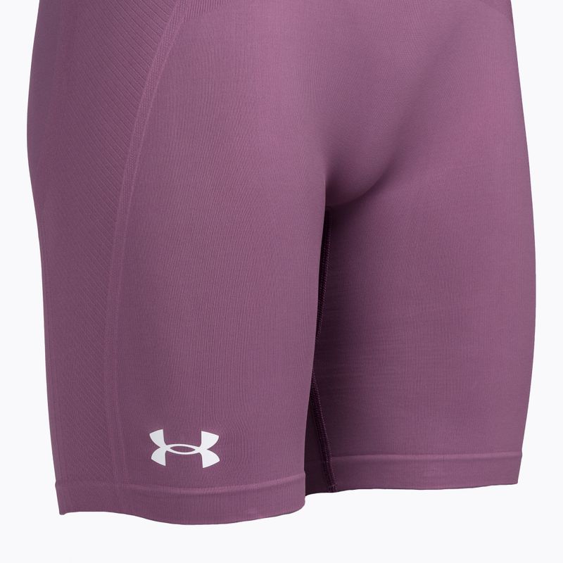 Under Armour Train Seamless дамски шорти за тренировка мъгливо лилаво/бяло 7