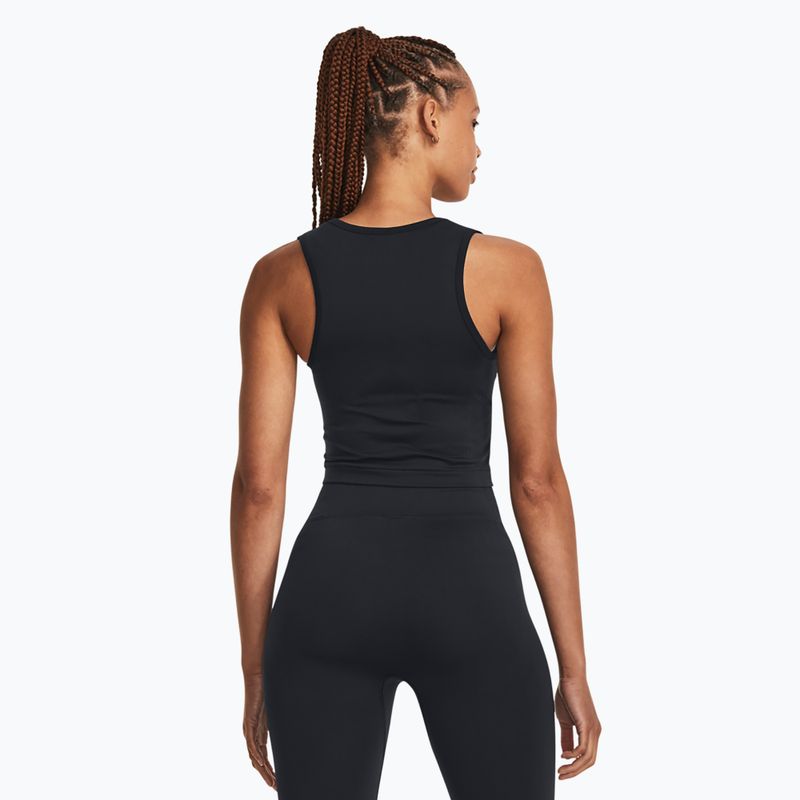 Дамски тренировъчен потник Under Armour Vanish Seamless black/white 3