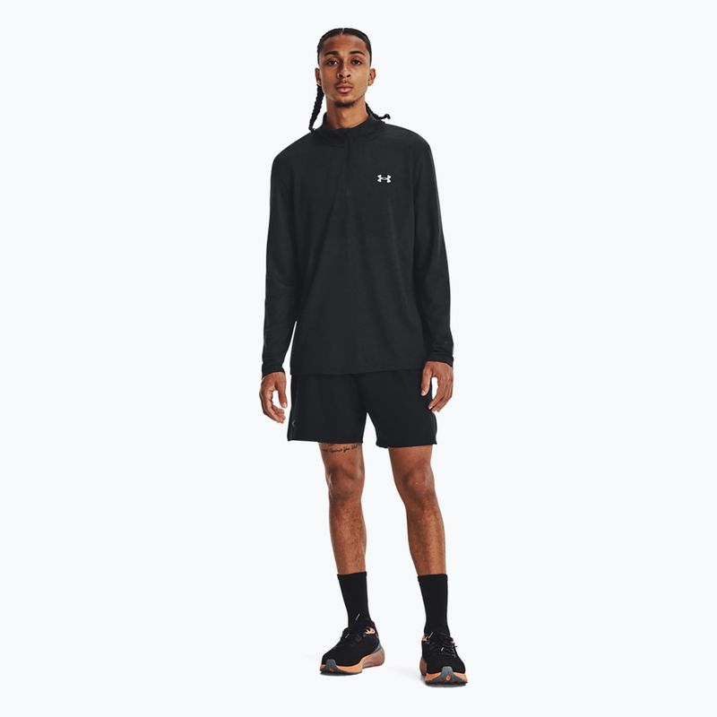 Мъжки Under Armour Seamless Stride 1/4 Zip black/reflective бягане с дълъг ръкав 2