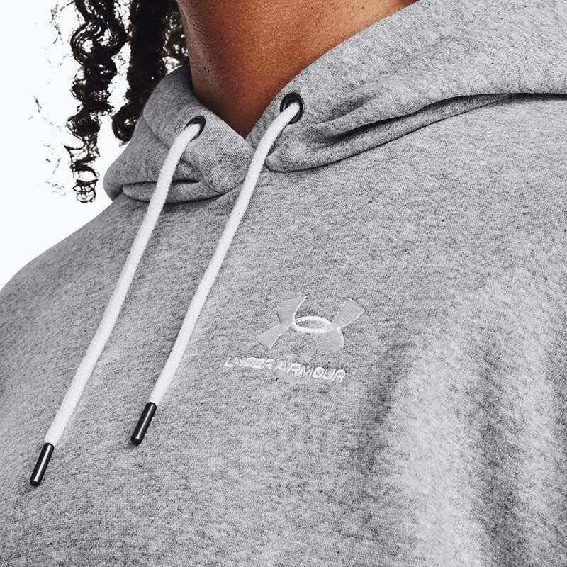 Дамски суитшърт Under Armour Icon Fleece Hoodie mod grey light heather/white 4