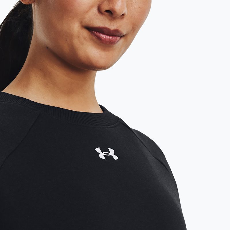 Дамски суитшърт Under Armour Rival Fleece Crew black/white 4