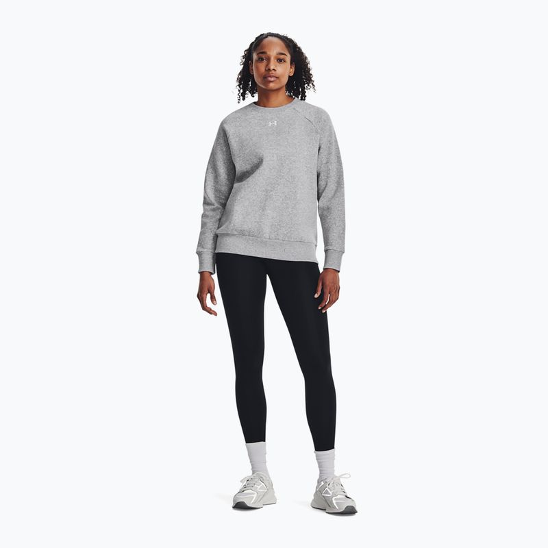 Дамски суитшърт Under Armour Rival Fleece Crew mod grey light heather/white 2