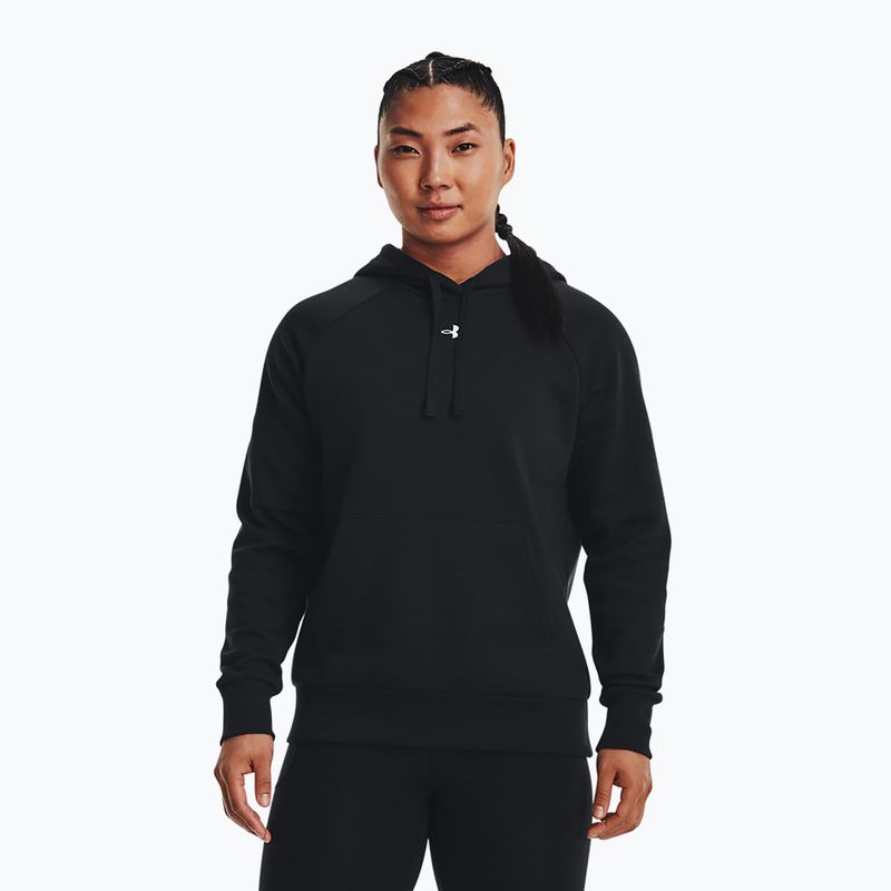 Дамски суичър Under Armour Rival Fleece Hoodie черно/бяло
