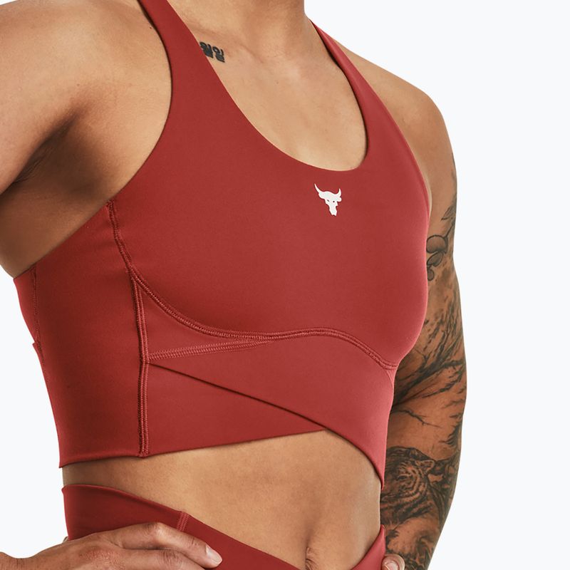 Дамски тренировъчен топ Under Armour Project Rock LetsGo Crssover Top heritage red 6