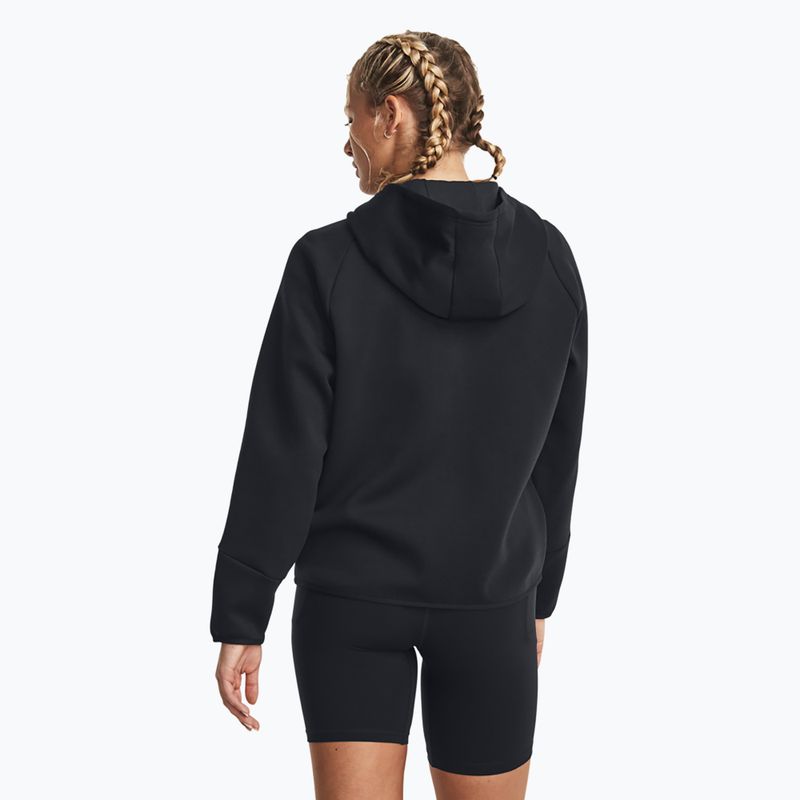 Дамски суитшърт Under Armour Unstoppable Fleece FZ black/black 3