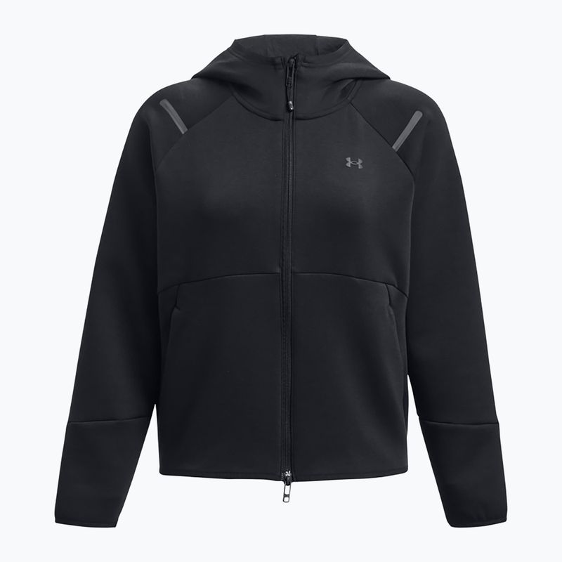 Дамски суитшърт Under Armour Unstoppable Fleece FZ black/black 5