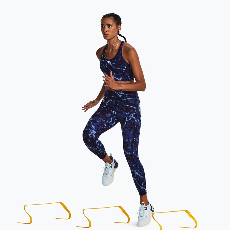 Дамски тренировъчен топ Under Armour Project Rock LG Crssover Top midnight navy/downpour gray/downpour gray 4