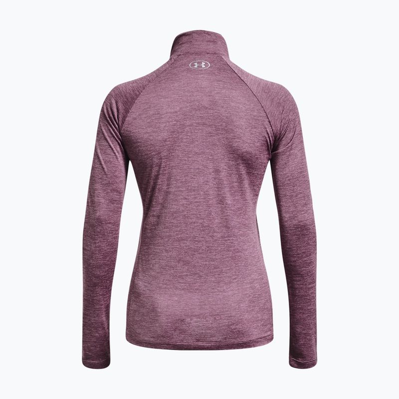 Under Armour Tech 1/2 Zip дамски суитчър - Twist мъгливо лилаво/свежа орхидея/металическо сребро 5