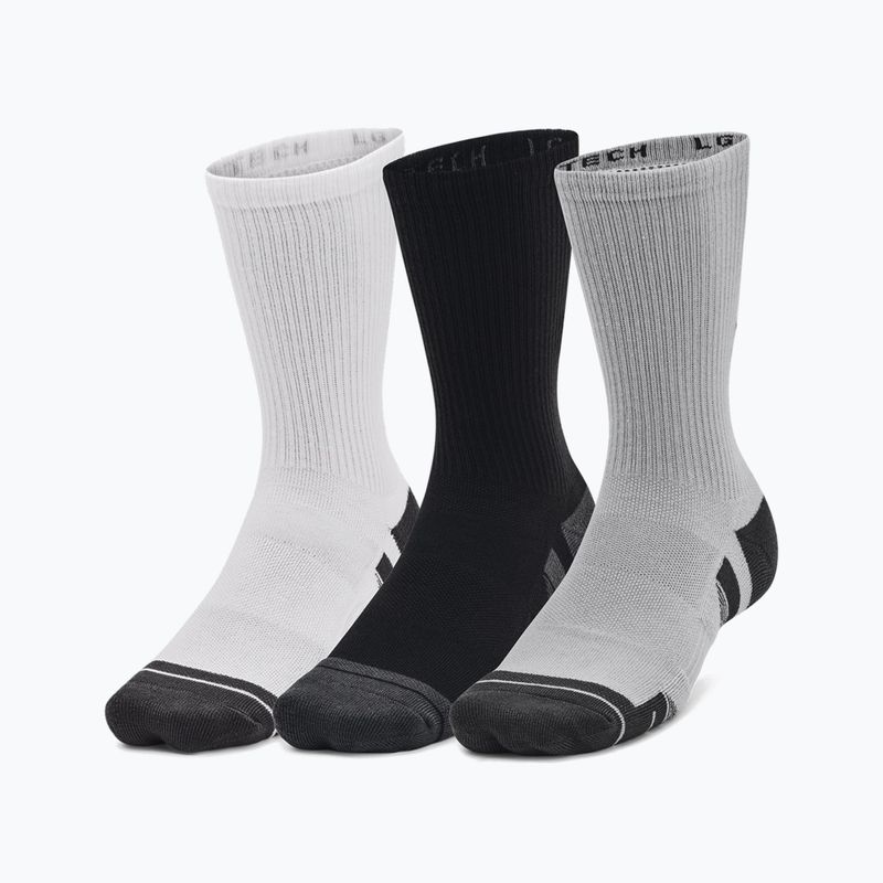 Under Armour Performance Tech 3pk Crew mod сиви/бели/струйни чорапи 10