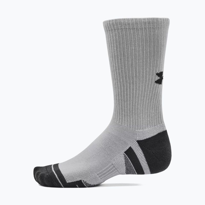 Under Armour Performance Tech 3pk Crew mod сиви/бели/струйни чорапи 12
