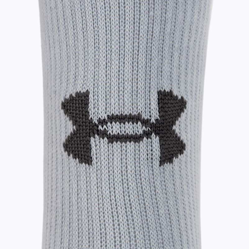 Under Armour Performance Tech 3pk Crew mod сиви/бели/струйни чорапи 8