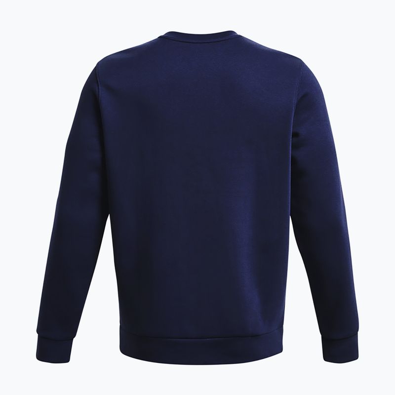 Мъжки суитшърт Under Armour Essential Fleece Crew midnight navy/white 2