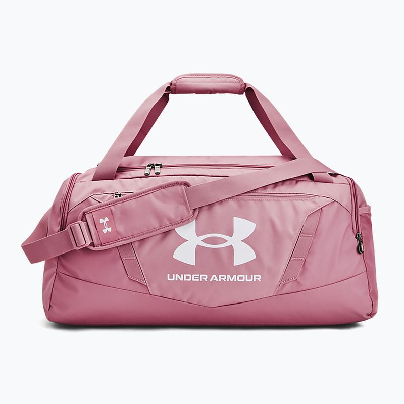 Under Armour Undeniable 5.0 Duffle M 58 l розов еликсир/бяла чанта