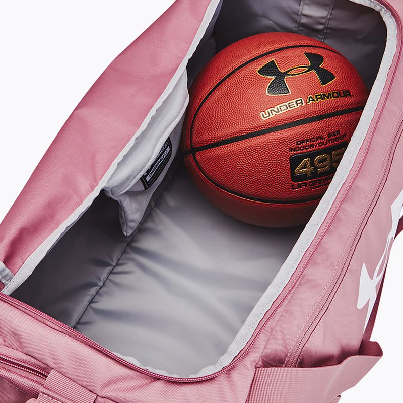 Under Armour Undeniable 5.0 Duffle M 58 l розов еликсир/бяла чанта 6