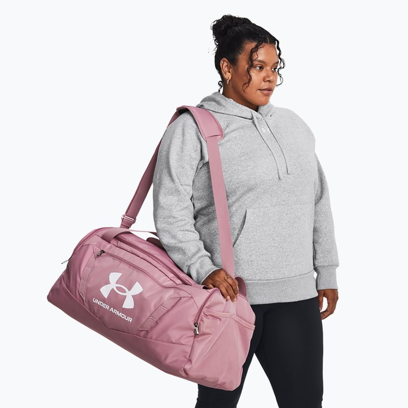 Under Armour Undeniable 5.0 Duffle M 58 l розов еликсир/бяла чанта 8