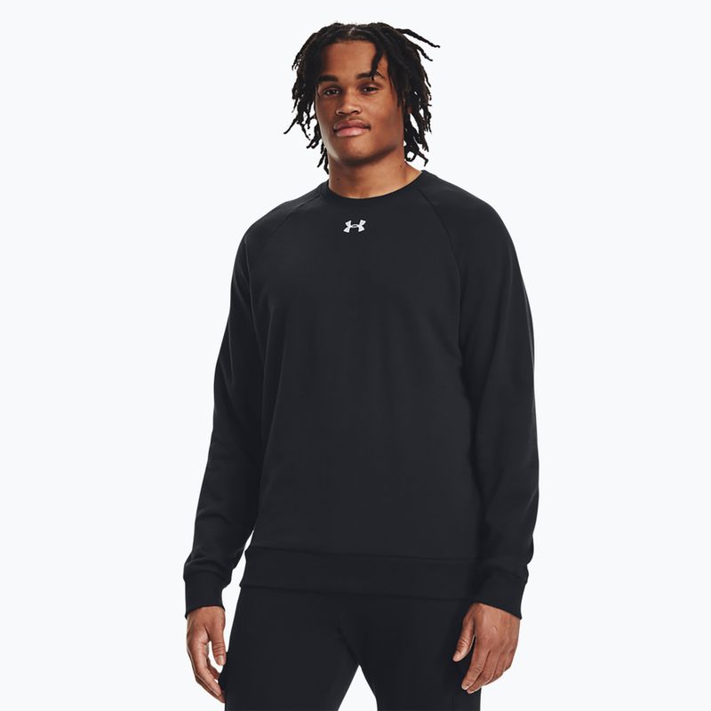 Мъжки суитшърт Under Armour Rival Fleece Crew black/white