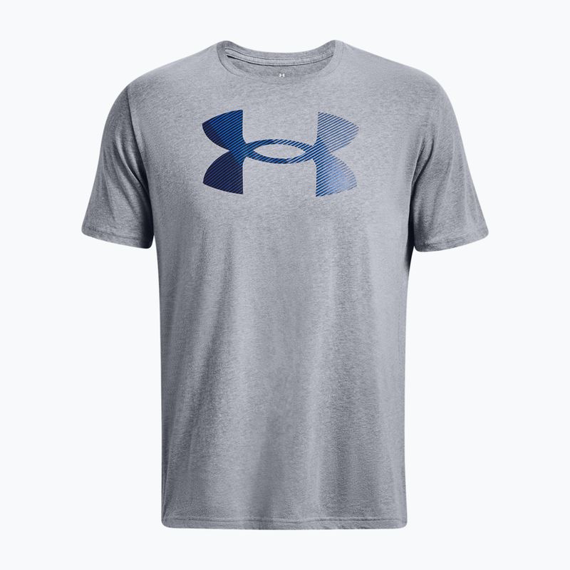 Мъжка тениска Under Armour Big Logo Fill steel light heather/black/royal 5