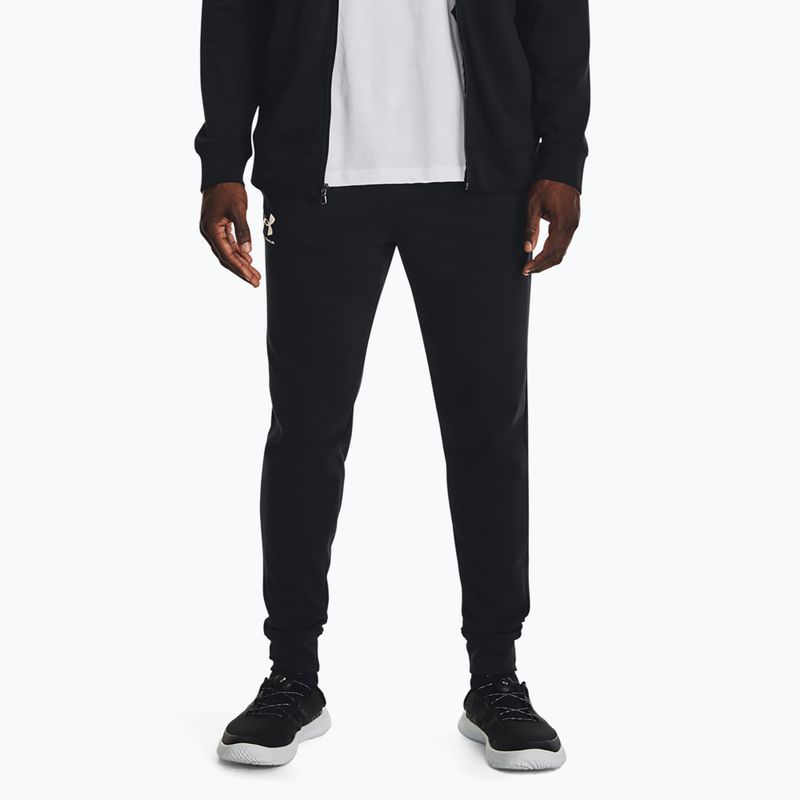 Мъжки панталони Under Armour Rival Terry Jogger black/onyx white