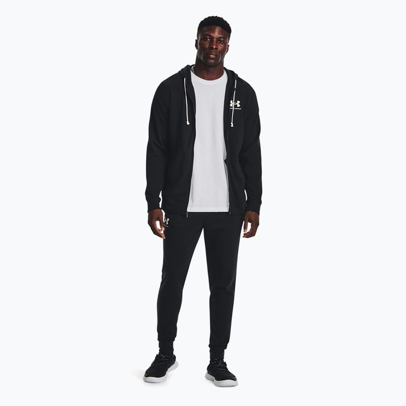 Мъжки панталони Under Armour Rival Terry Jogger black/onyx white 2