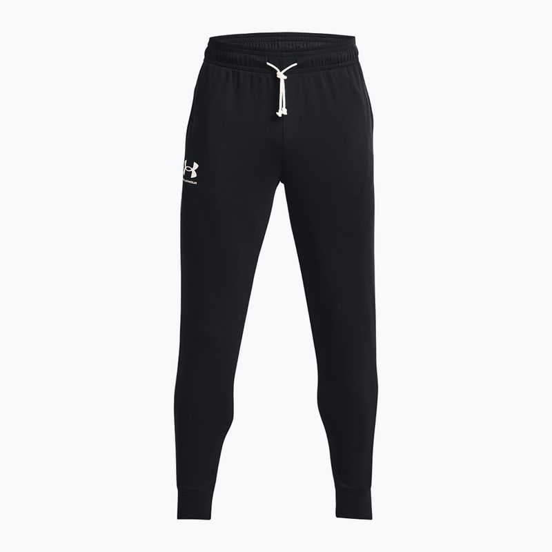 Мъжки панталони Under Armour Rival Terry Jogger black/onyx white 5