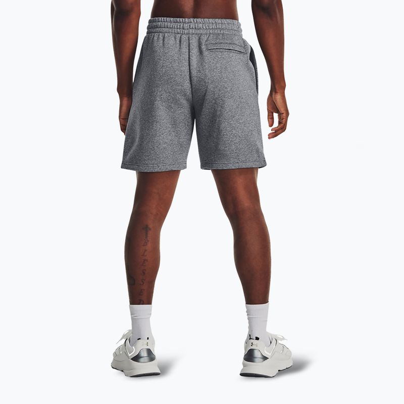 Мъжки къси панталони Under Armour Icon Fleece Pitch gray medium heather/white 3