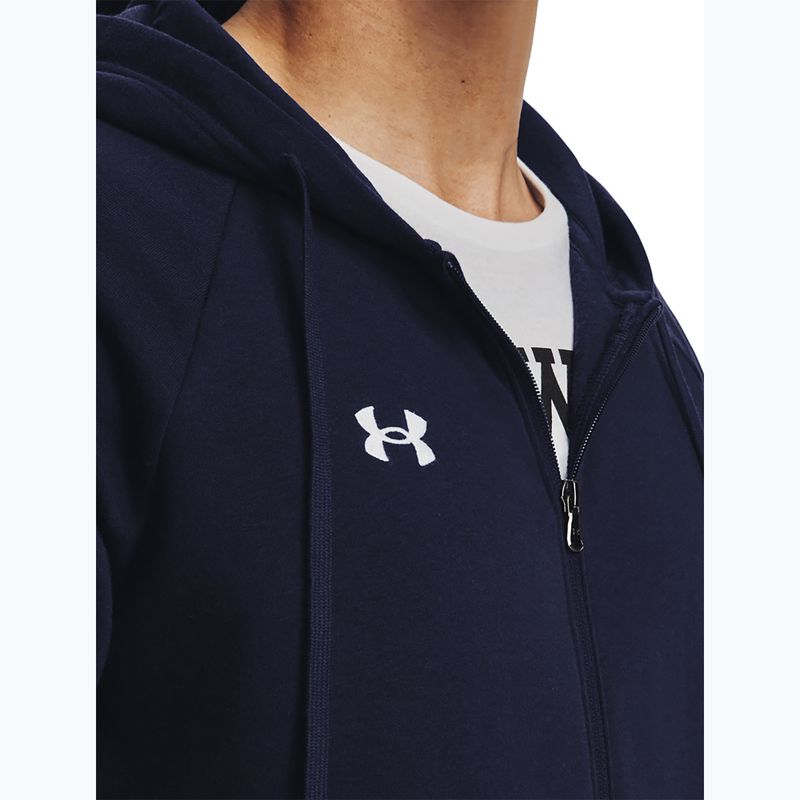 Мъжки суитшърт за тренировка Under Armour Rival Fleece FZ midnight navy/white 4
