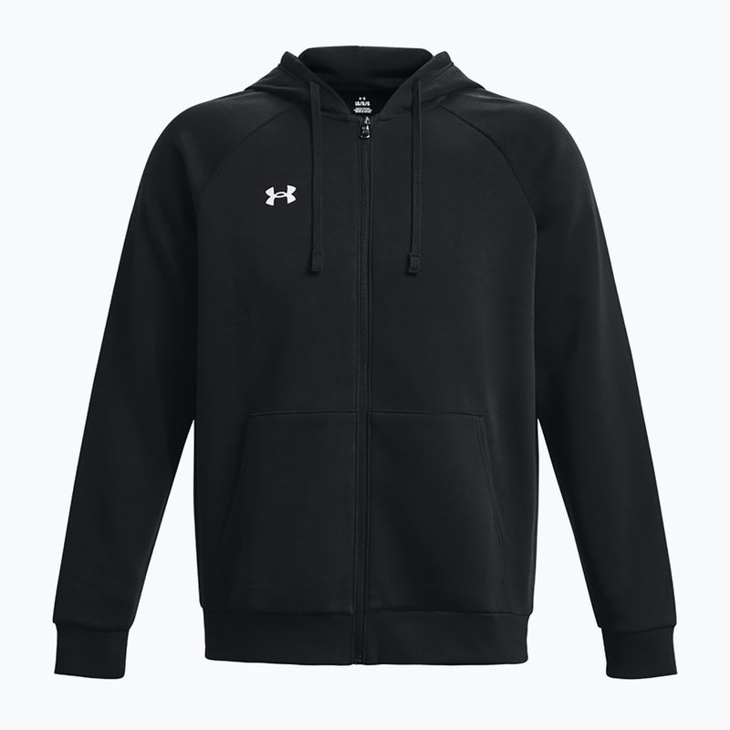 Мъжки суитшърт Under Armour Rival Fleece FZ черен/бял 6