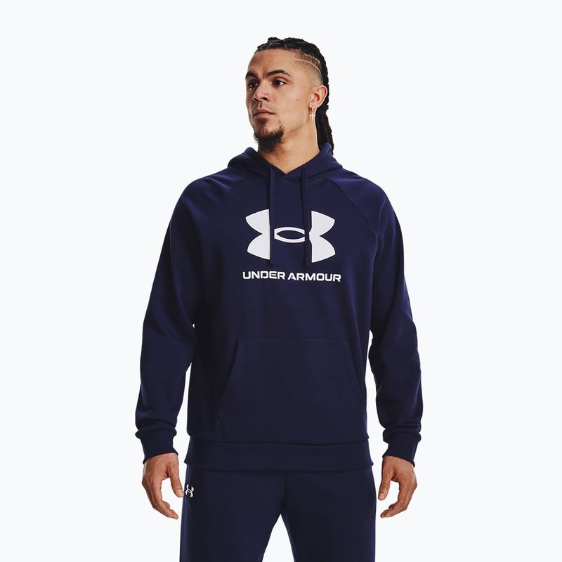 Мъжки суитшърт Under Armour Rival Fleece Logo HD midnight navy/white