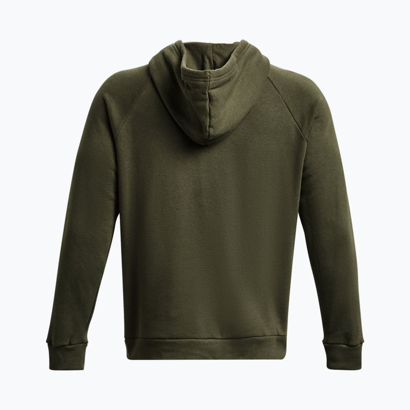 Мъжка качулка Under Armour Rival Fleece Logo HD marine от зелен/бял 5