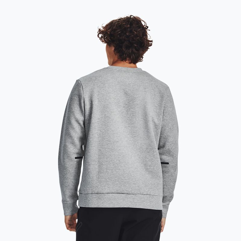 Мъжки суитшърт Under Armour Unstoppable Fleece Crew mod gray/black 3