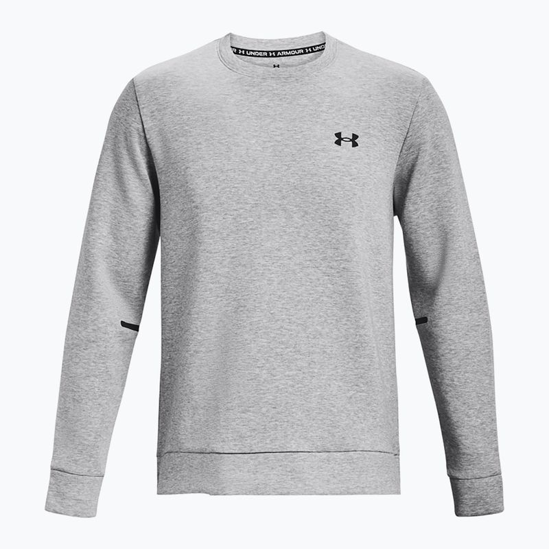 Мъжки суитшърт Under Armour Unstoppable Fleece Crew mod gray/black 5