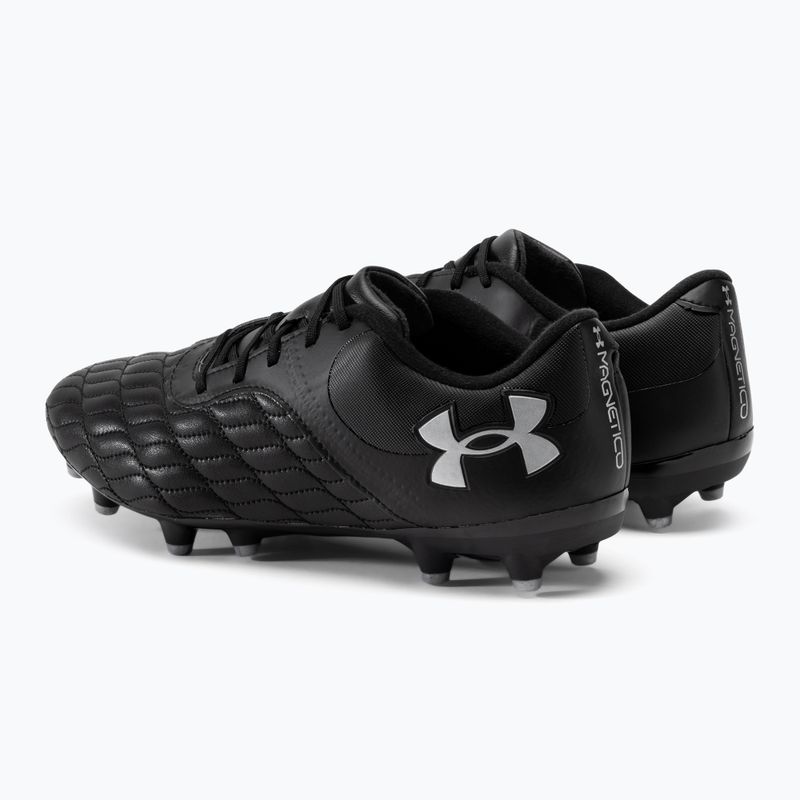 Under Armour Magnetico Select 3.0 FG футболни обувки черно/металическо сребро 3