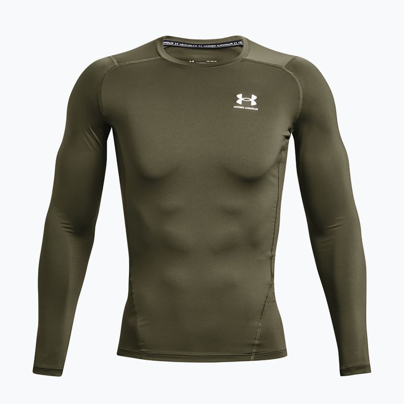 Мъжки тренировъчен анцуг с дълъг ръкав Under Armour Ua HG Armour Comp LS marine от зелен/бял 4