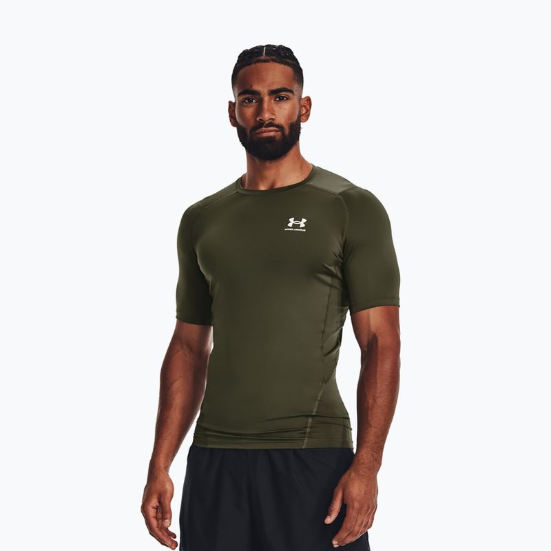 Under Armour HG Armour Comp SS Мъжка тениска за тренировки marine от зелен/бял