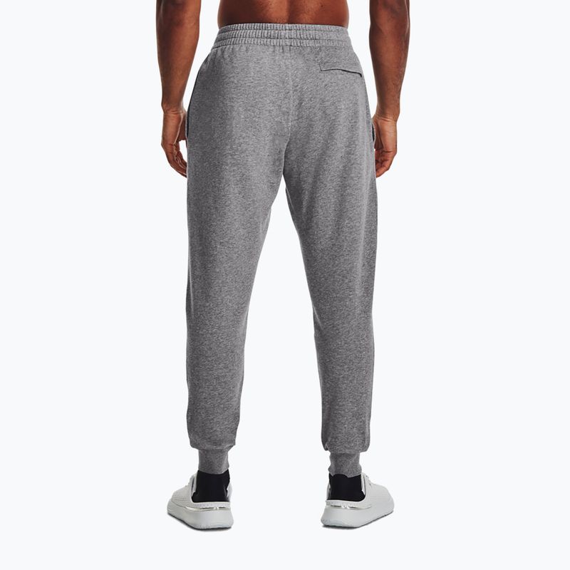 Мъжки панталони за тренировка Rival Fleece Joggers castlerock light heather/white на Under Armour 2