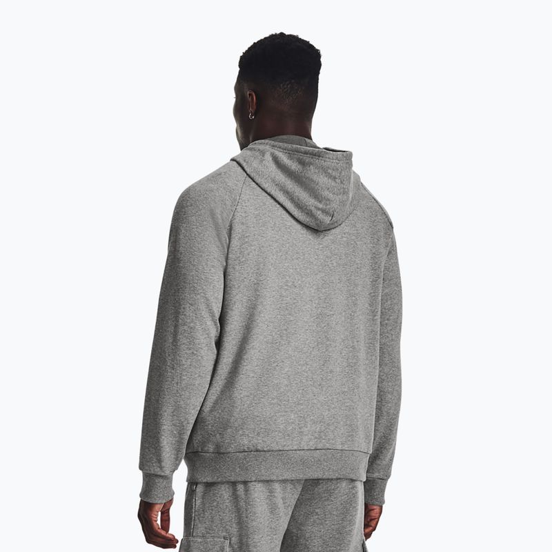 Мъжка качулка Under Armour Rival Fleece Logo HD castlerock light heather/white 2